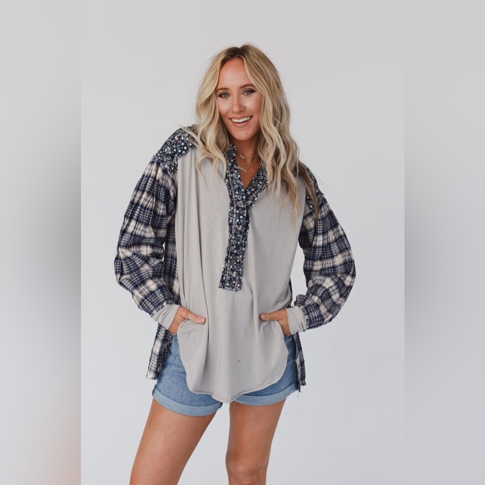 Better Together Mixed Print Top NWT